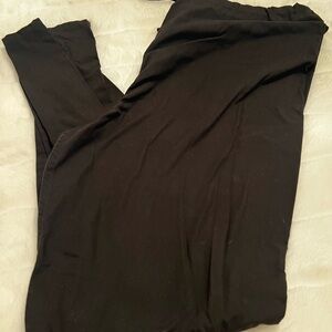 Women's unisex scrubs small Black scrub pants straight leg tie waist